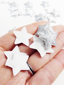 Mini Glitzer Stoffsterne